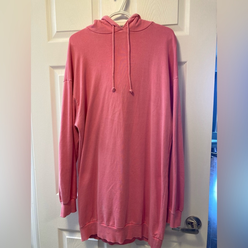 Topshop Oversized Hoodie / Sweater Dress, Pink, Size XS/S, Comfy, Cozy